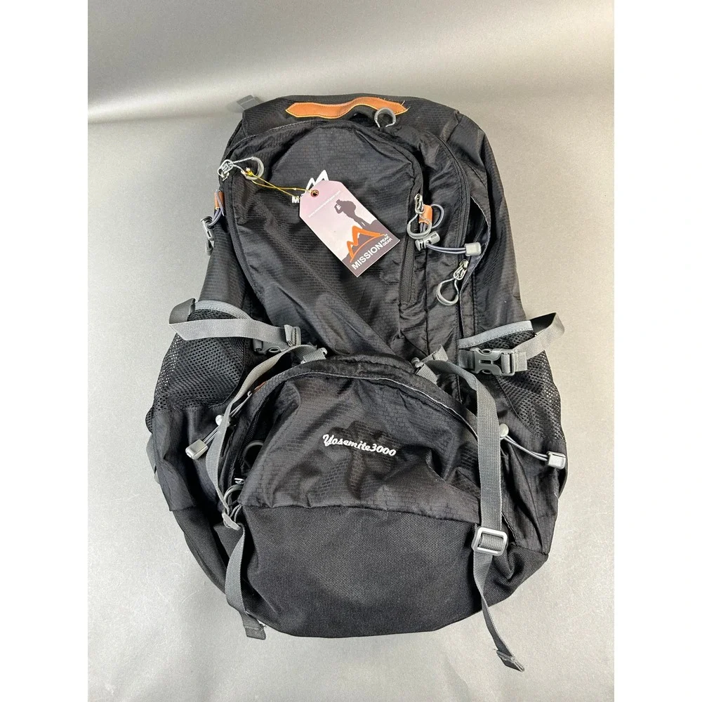 Mission Peak Gear Yosemite 3000 Backpack 50L Black Ripstop Nylon Hiking Bag NEW